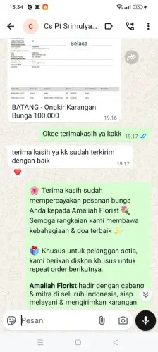 Testimonial Papan Bunga panyocokan
