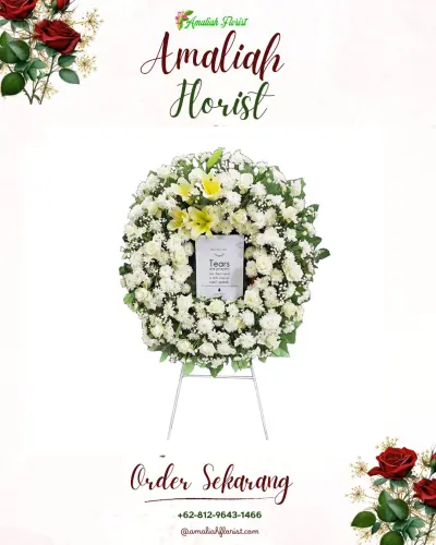 Krans Bunga Duka Cita panyocokan